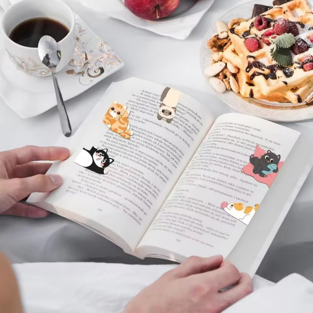 1set Creative Cat Pattern Magn - Bookmark Magnetic Clip บทวิจารณ์และราคา