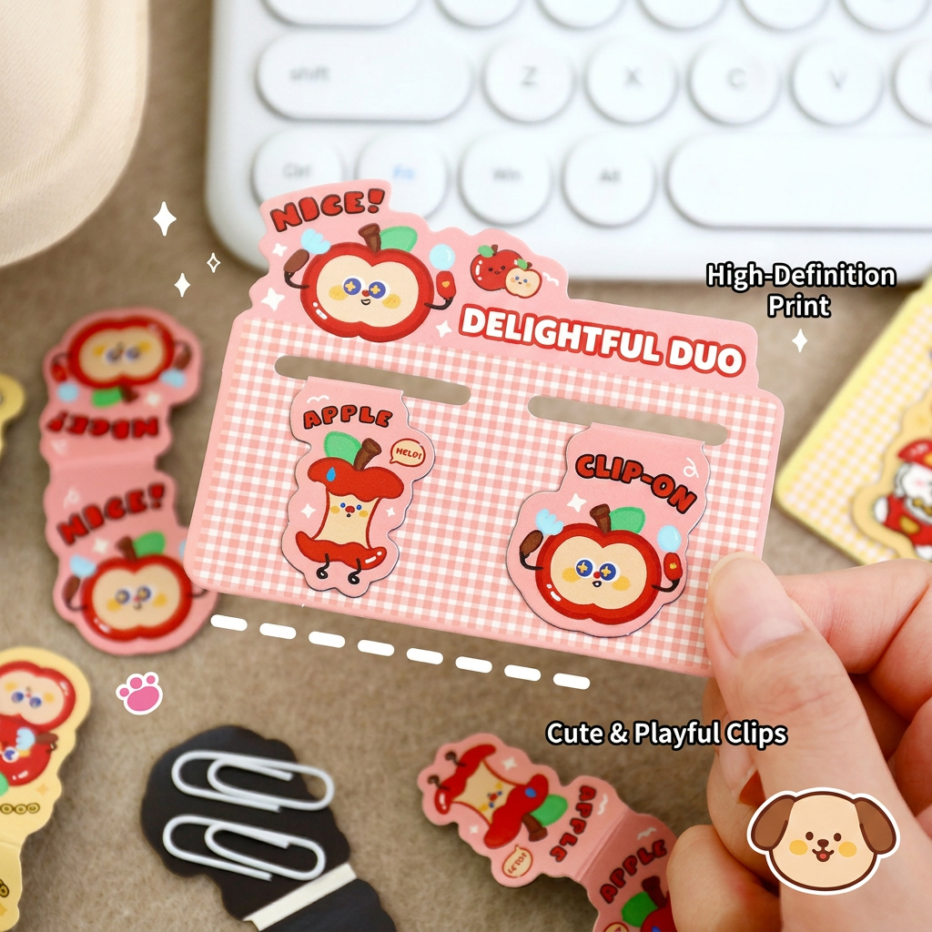 2Pcs Cute Apple Magnetic Bookm - Bookmark Magnetic Clip บทวิจารณ์และราคา