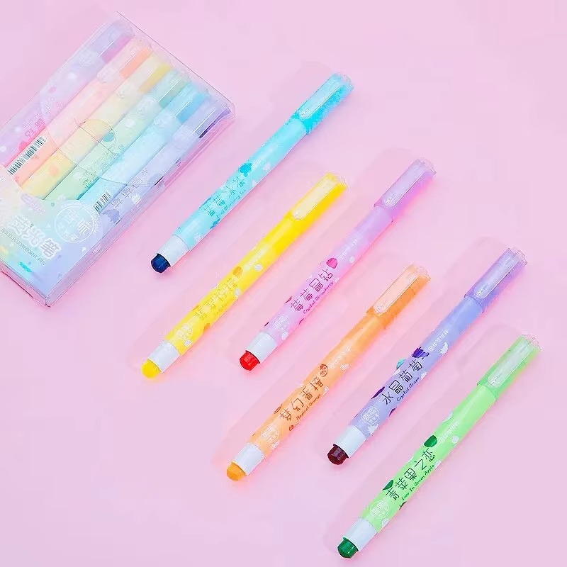 6 Colors/set Pastel Gel Highli - Highlighter Set Pastel บทวิจารณ์และราคา