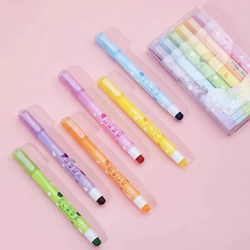 6 Colors/set Pastel Gel Highli - Highlighter Set Pastel บทวิจารณ์และราคา